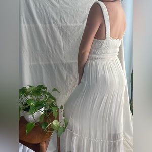 Long drapery white urban outfitters dress